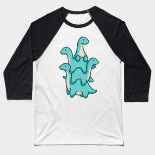 Dino tower, long neck, Dinosaurus. Baseball T-Shirt